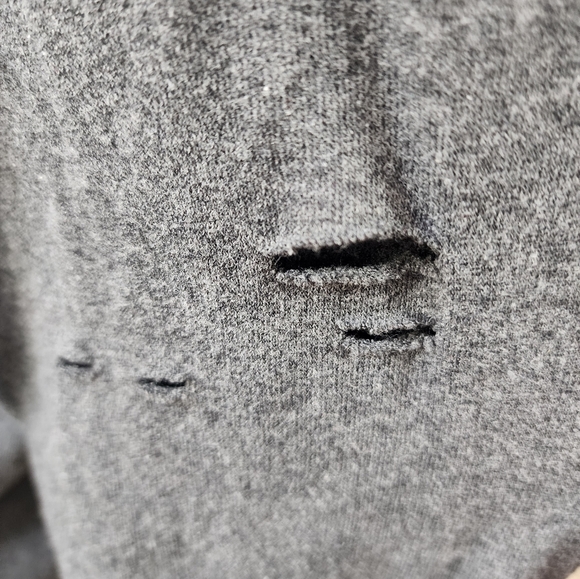 Cato Distressed Gray Sweatshirt - Picture 5 of 9